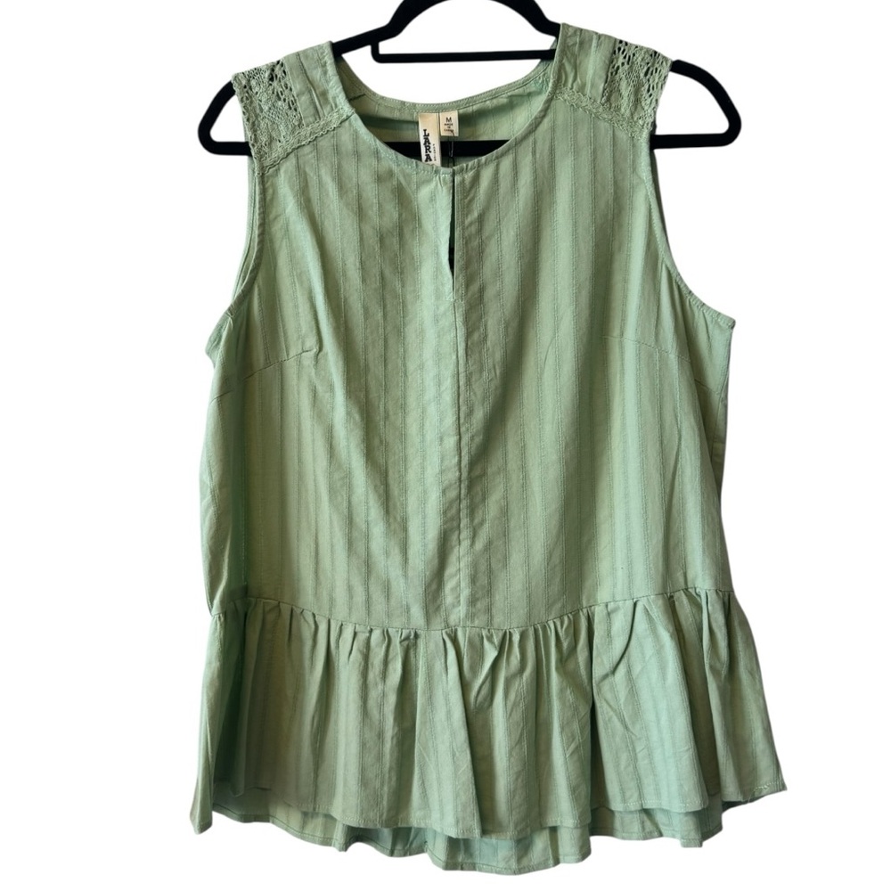 LARA Women’s Mint Green Sleeveless Blouse Size M